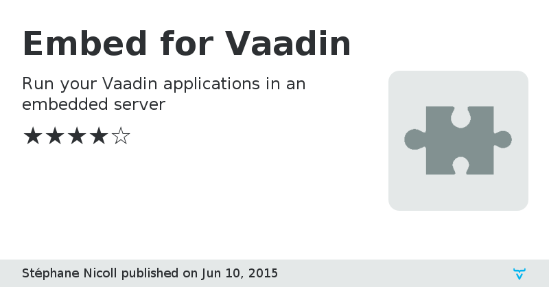 Embed for Vaadin - Vaadin Add-on Directory