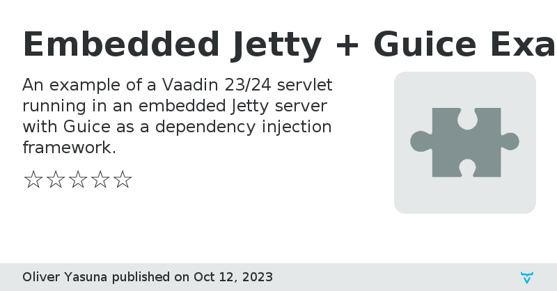 Embedded Jetty + Guice Example - Vaadin Add-on Directory