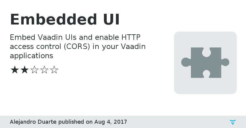 Embedded UI - Vaadin Add-on Directory