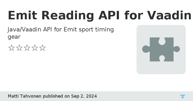 Emit Reading API for Vaadin - Vaadin Add-on Directory