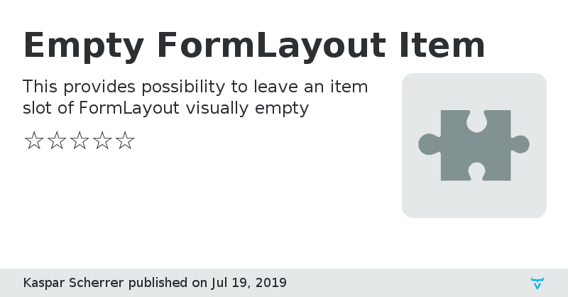 Empty FormLayout Item - Vaadin Add-on Directory