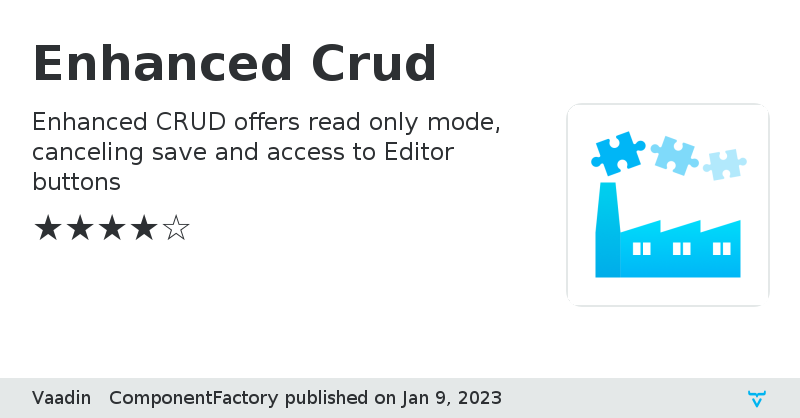 Enhanced Crud - Vaadin Add-on Directory