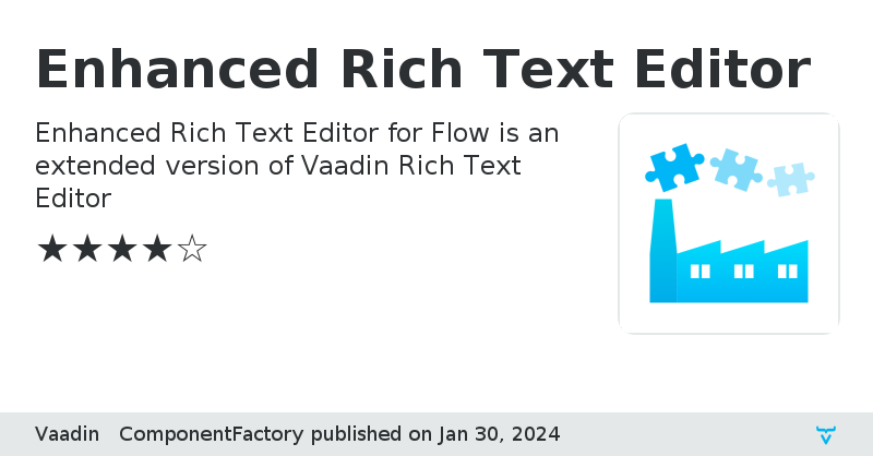 Enhanced Rich Text Editor - Vaadin Add-on Directory