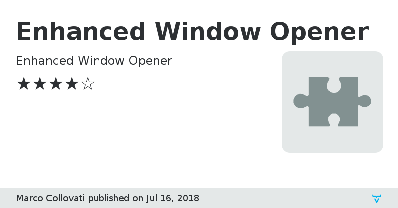 Enhanced Window Opener - Vaadin Add-on Directory