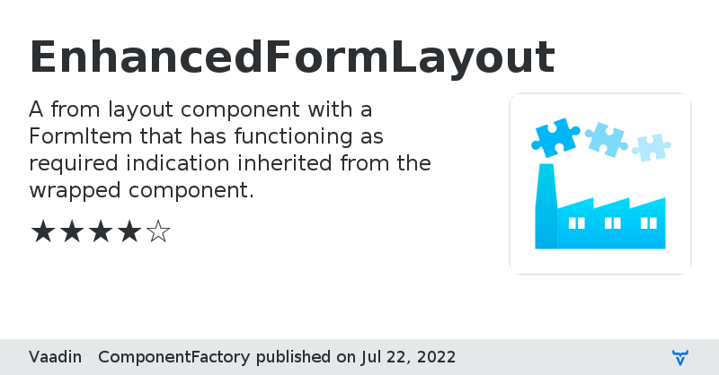 EnhancedFormLayout - Vaadin Add-on Directory
