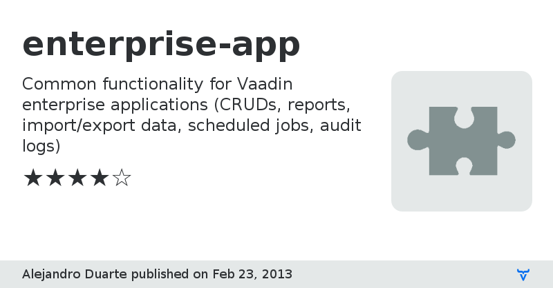enterprise-app - Vaadin Add-on Directory