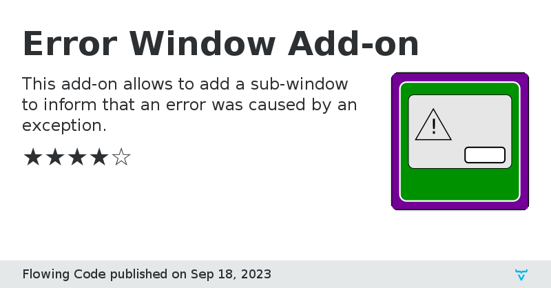 Error Window Add-on - Vaadin Add-on Directory