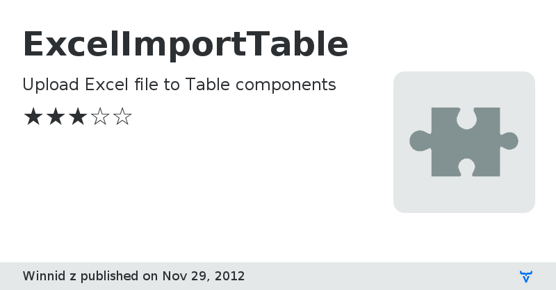 ExcelImportTable - Vaadin Add-on Directory