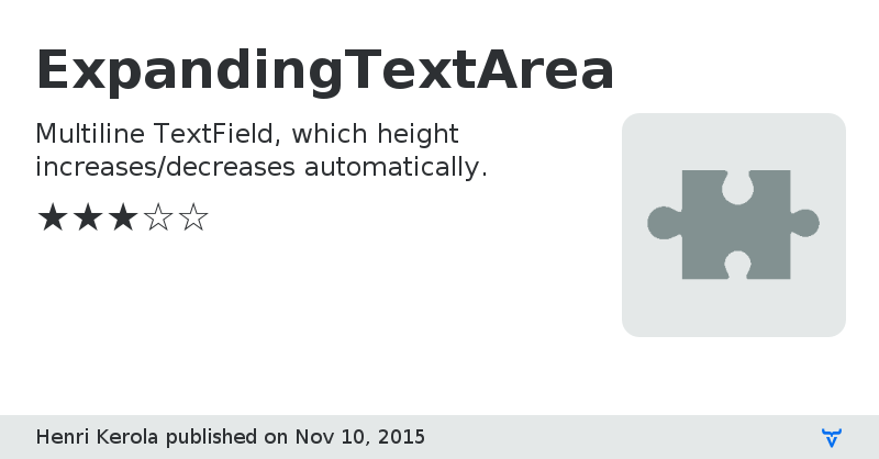 ExpandingTextArea - Vaadin Add-on Directory