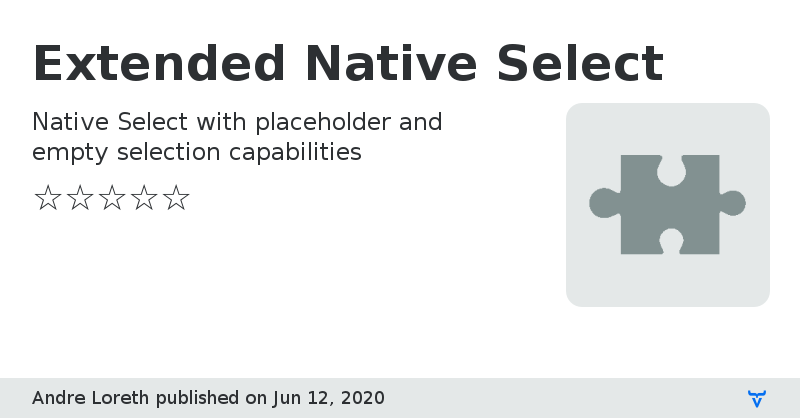 Extended Native Select - Vaadin Add-on Directory