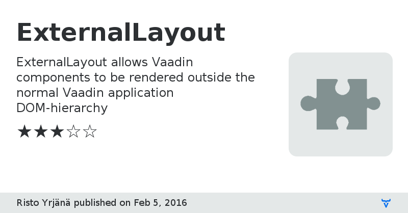 ExternalLayout - Vaadin Add-on Directory