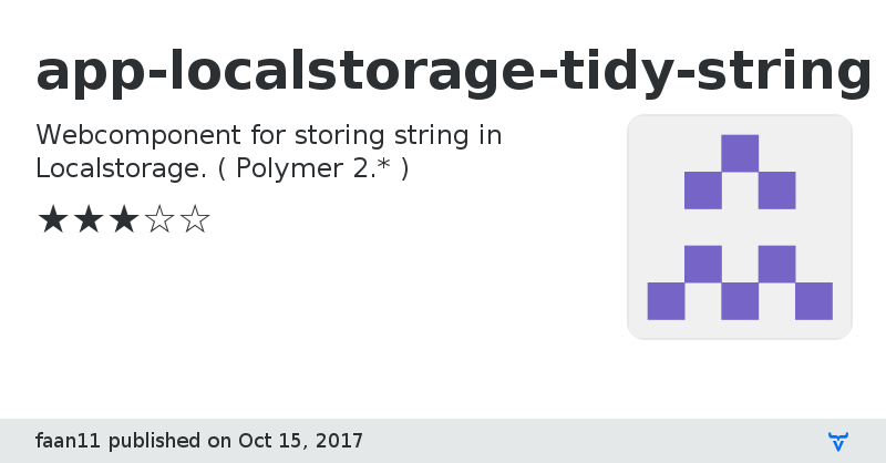 app-localstorage-tidy-string - Vaadin Add-on Directory