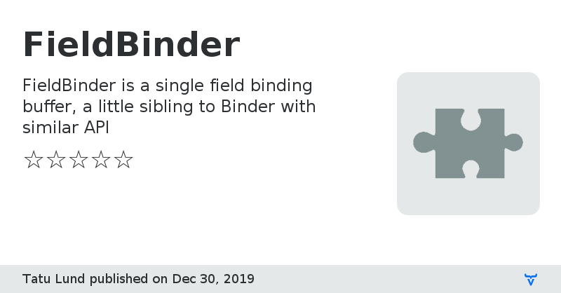 FieldBinder - Vaadin Add-on Directory