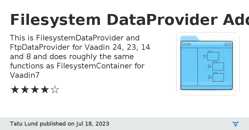 Filesystem DataProvider Add-on - Vaadin Add-on Directory