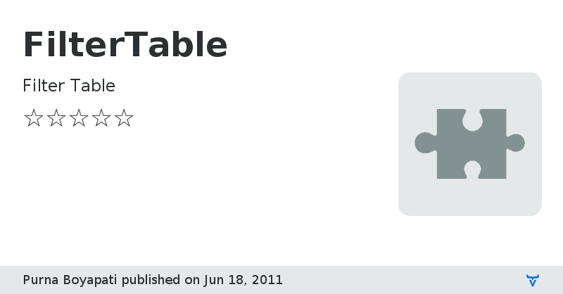 FilterTable - Vaadin Add-on Directory