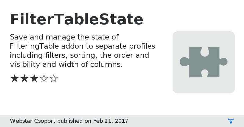 FilterTableState - Vaadin Add-on Directory