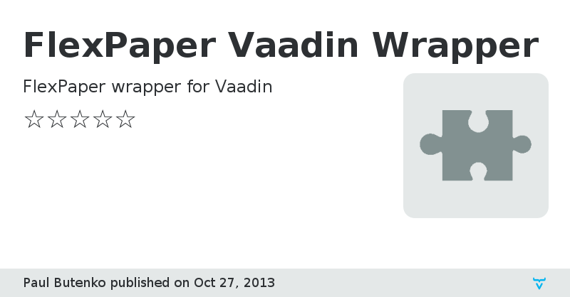 FlexPaper Vaadin Wrapper - Vaadin Add-on Directory