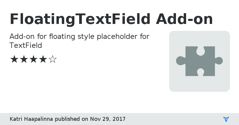 FloatingTextField Add-on - Vaadin Add-on Directory