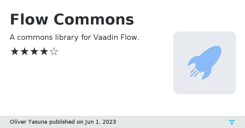 Flow Commons - Vaadin Add-on Directory