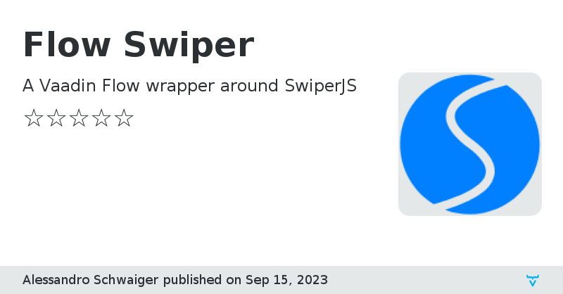 Flow Swiper - Vaadin Add-on Directory