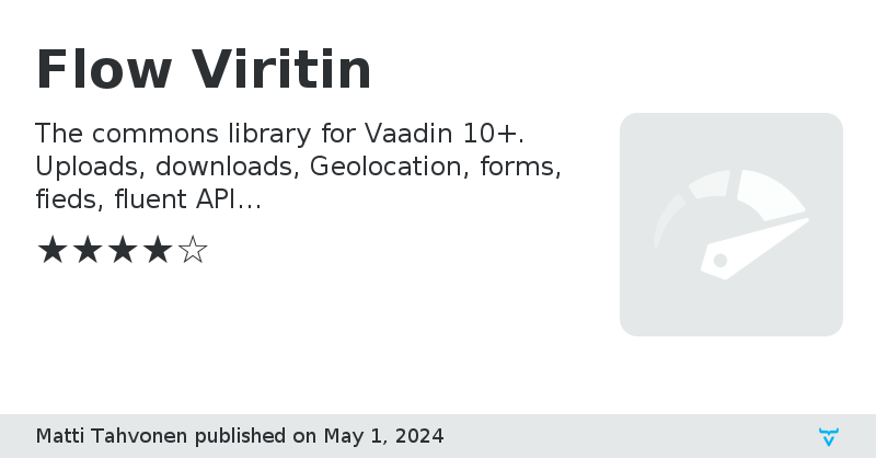 Flow Viritin - Vaadin Add-on Directory