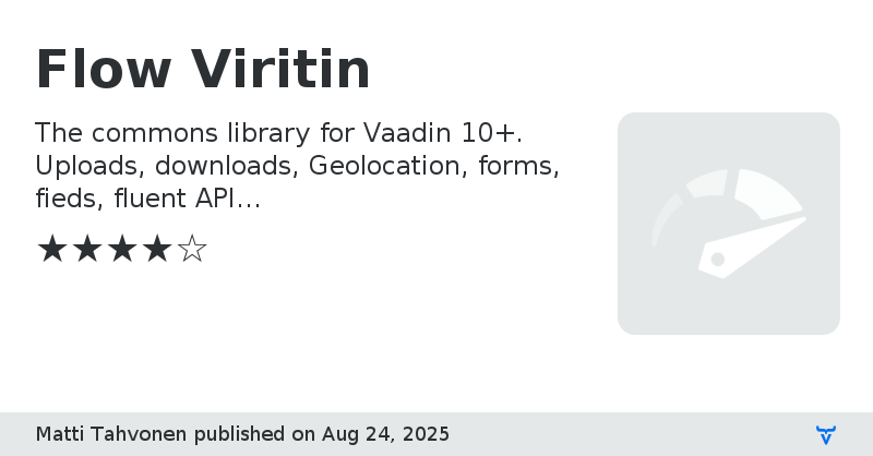 Flow Viritin - Vaadin Add-on Directory