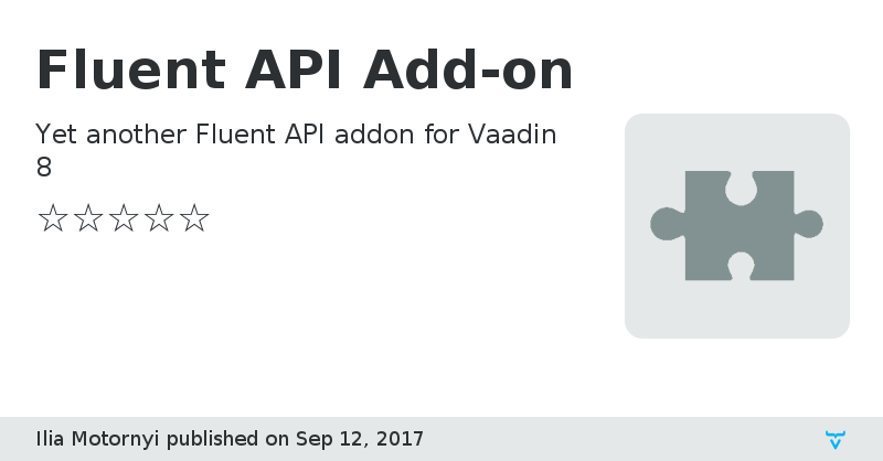 Fluent API Add-on - Vaadin Add-on Directory
