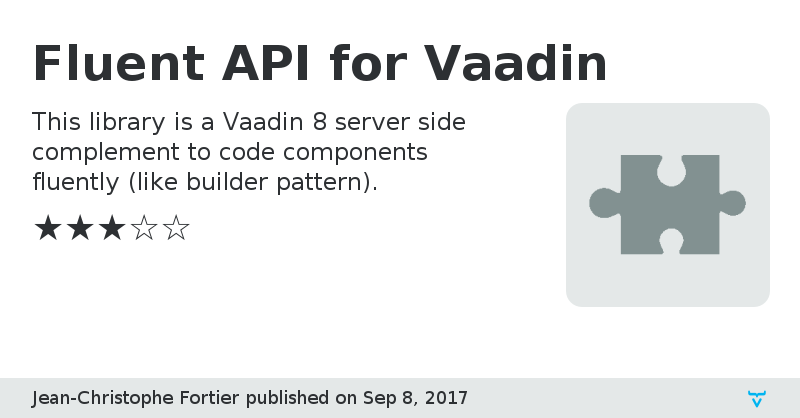 Fluent API for Vaadin - Vaadin Add-on Directory