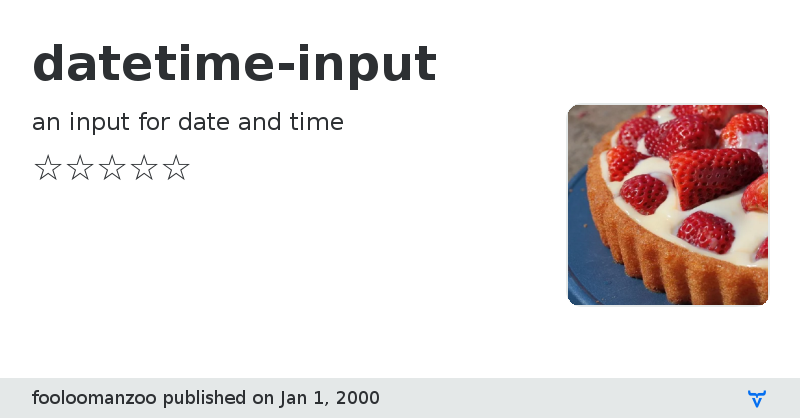 datetime-input - Vaadin Add-on Directory