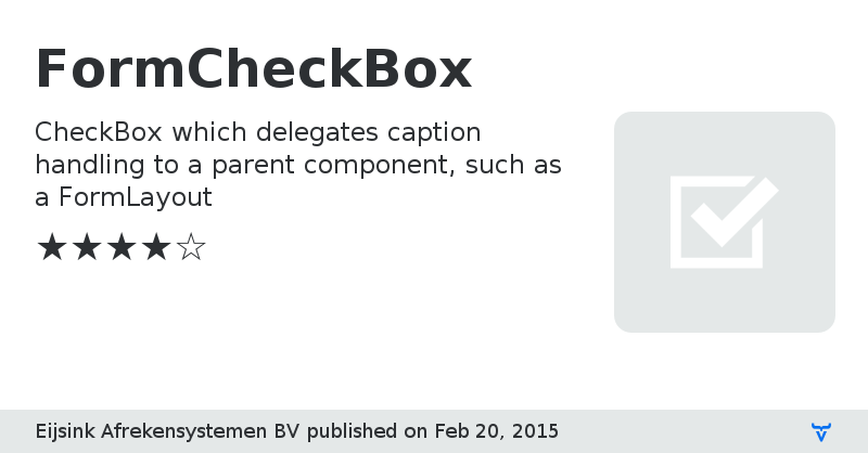 FormCheckBox - Vaadin Add-on Directory