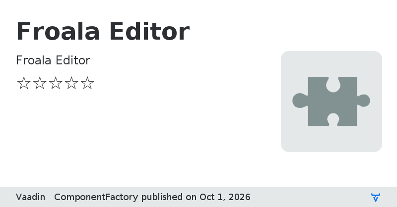 Froala Editor - Vaadin Add-on Directory