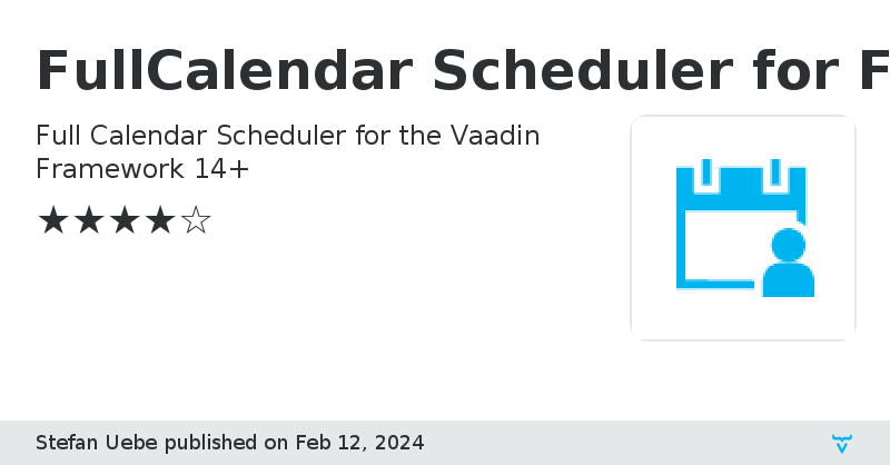 FullCalendar Scheduler for Flow - Vaadin Add-on Directory