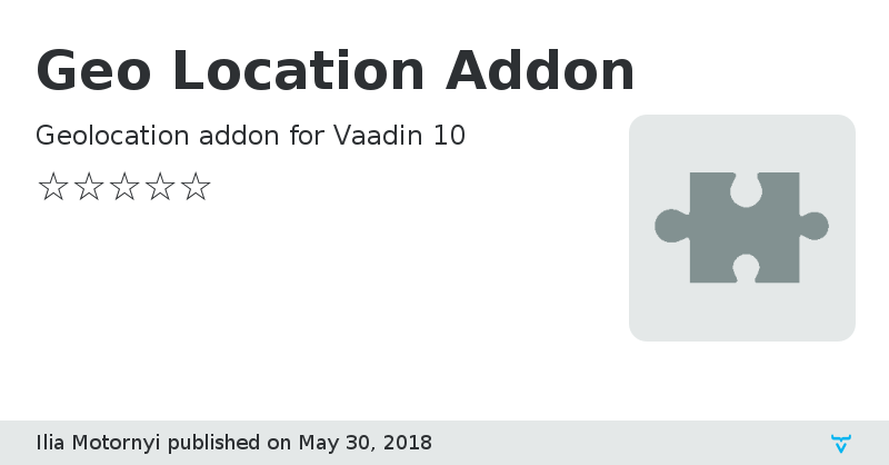Geo Location Addon - Vaadin Add-on Directory