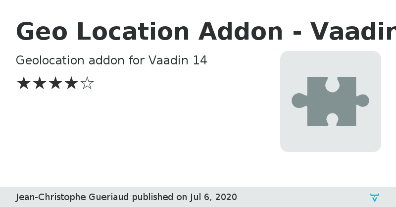 Geo Location Addon - Vaadin 14 - Vaadin Add-on Directory