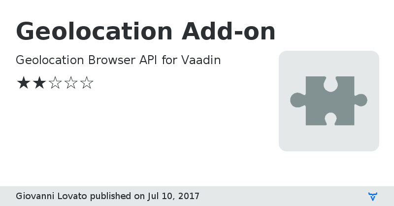 Geolocation Add-on - Vaadin Add-on Directory