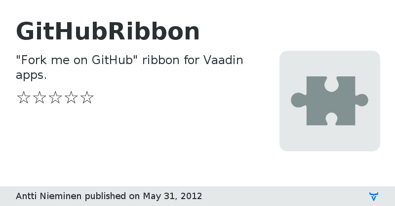 GitHubRibbon - Vaadin Add-on Directory