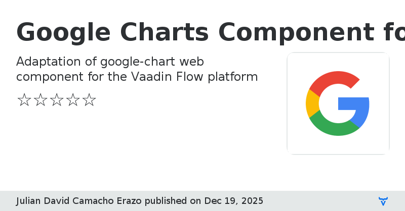 Google Charts Component for Vaadin Flow - Vaadin Add-on Directory