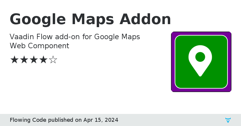 Google Maps Addon - Vaadin Add-on Directory