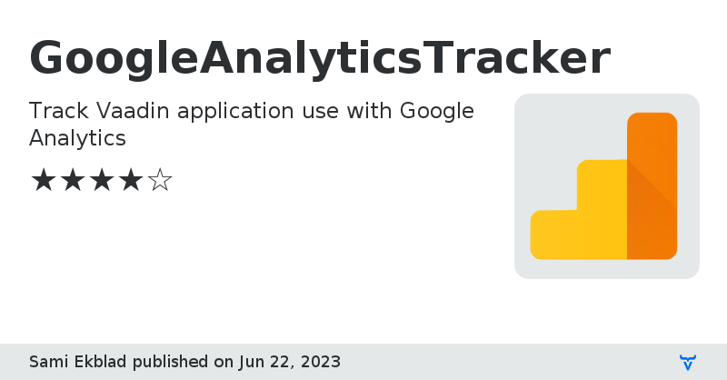GoogleAnalyticsTracker - Vaadin Add-on Directory