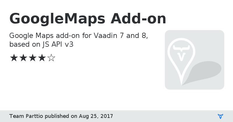 GoogleMaps Add-on - Vaadin Add-on Directory