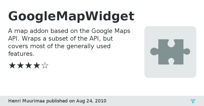 GoogleMapWidget - Vaadin Add-on Directory