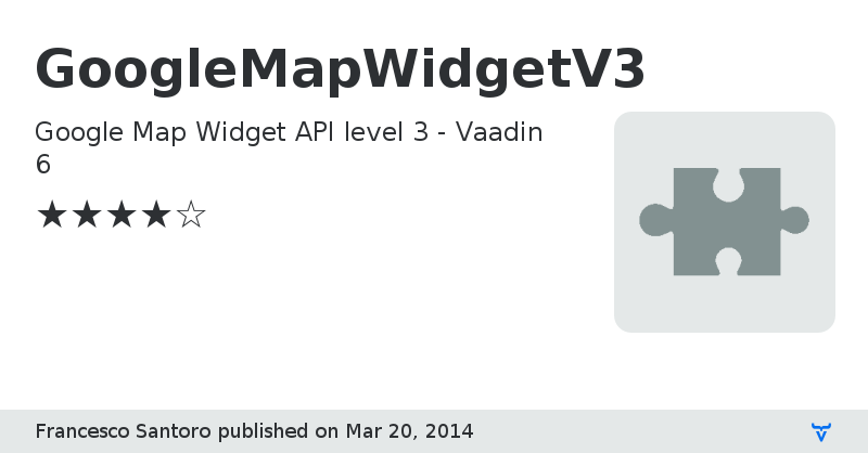 GoogleMapWidgetV3 - Vaadin Add-on Directory