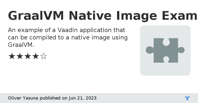 GraalVM Native Image Example - Vaadin Add-on Directory
