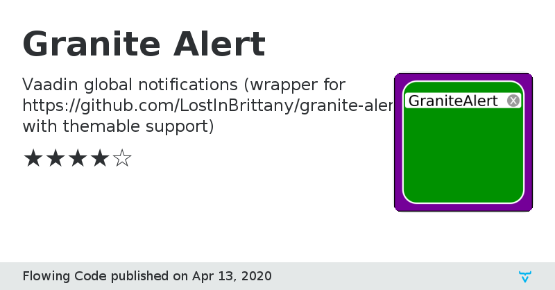 Granite Alert - Vaadin Add-on Directory