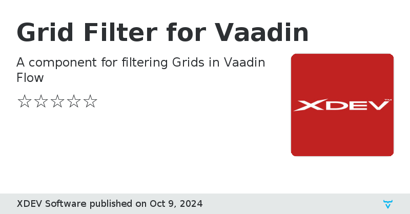 Grid Filter for Vaadin - Vaadin Add-on Directory