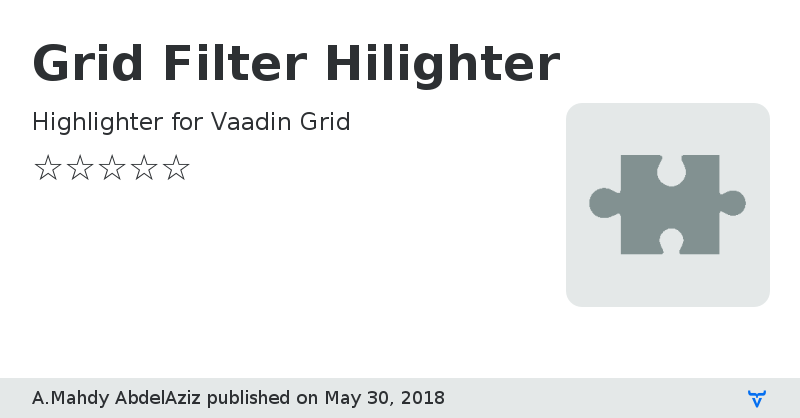 Grid Filter Hilighter - Vaadin Add-on Directory