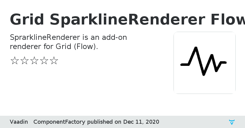 Grid SparklineRenderer Flow - Vaadin Add-on Directory