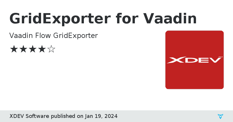 GridExporter for Vaadin - Vaadin Add-on Directory