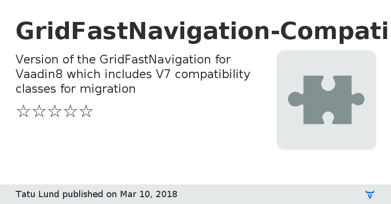 GridFastNavigation-Compatibility Add-on - Vaadin Add-on Directory