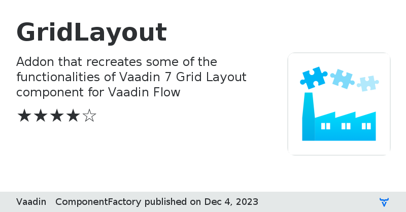 GridLayout - Vaadin Add-on Directory